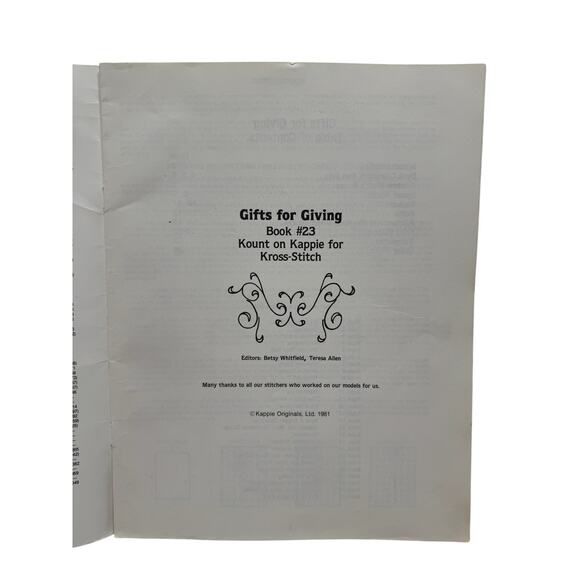 Vintage Kount on Kappie Gifts for Giving Cross Stitch Design Pamphlet 1981 63 - Picture 2 of 4